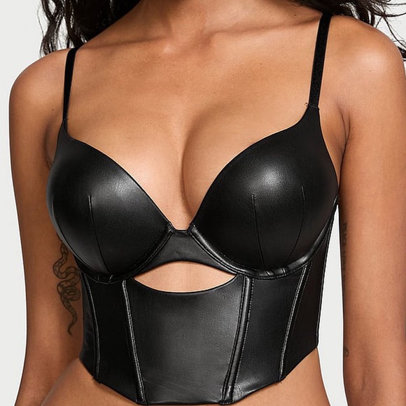 Victoria's Secret Other - VERY SEXY🖤
Bombshell Add-2-Cups Faux Leather Corset Top
